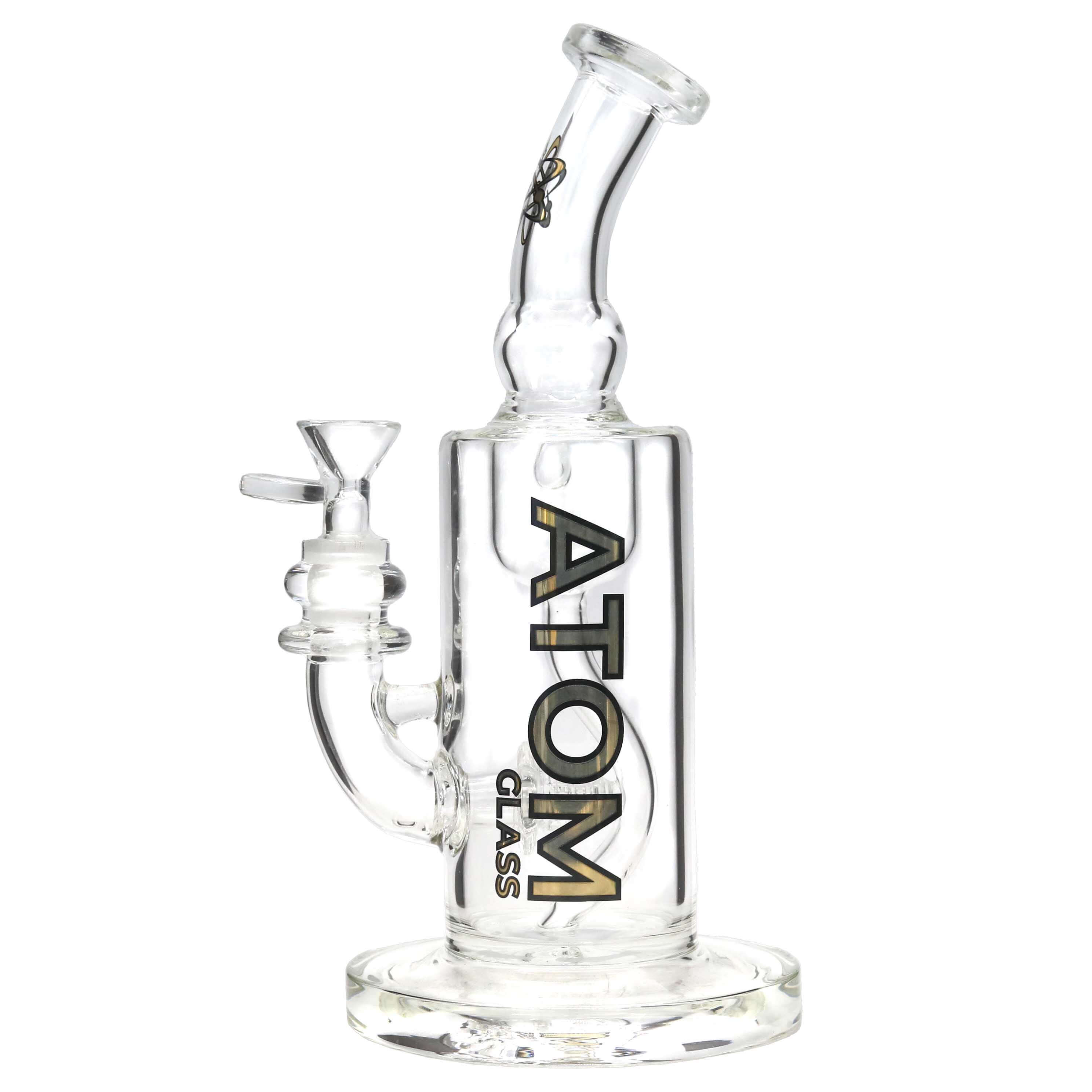 Atom Clear Incycler Bent Neck Waterpipe | 10 inch | Assorted Colors product image